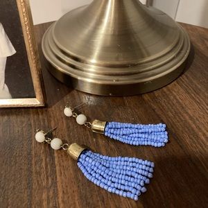 Francescas blue beaded earrings